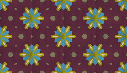 Flowers ornament seamless pattern background.Background pattern with geometric.Seamless pattern in the style of Baroque. Graphic pattern for fabric, wallpaper, packaging.