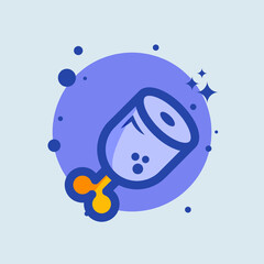 Chicken flat illustration. Food and beverage signs vector illustrtaion.