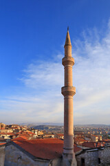 Fototapeta premium Minaret in Old Town in Avanos, Cappadocia, Turkey