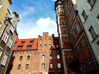 highlights of Gdansk Poland, architecture and buildings in harbor city and historic downtown in medieval Gdansk, Poland