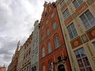 highlights of Gdansk Poland, architecture and buildings in harbor city and historic downtown in medieval Gdansk, Poland