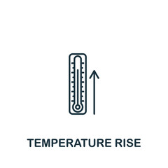 Temperature Rise icon. Monochrome simple icon for templates, web design and infographics