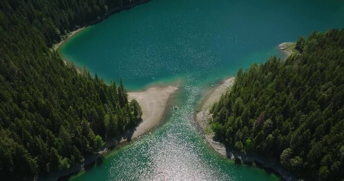 blake lake channel with blue water