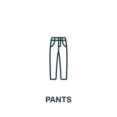 Pants icon. Monochrome simple Clothes icon for templates, web design and infographics