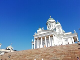 Helsinki highlights, buildings and landmark of Helinki, Finland, Helsinki Cathedral interior and...