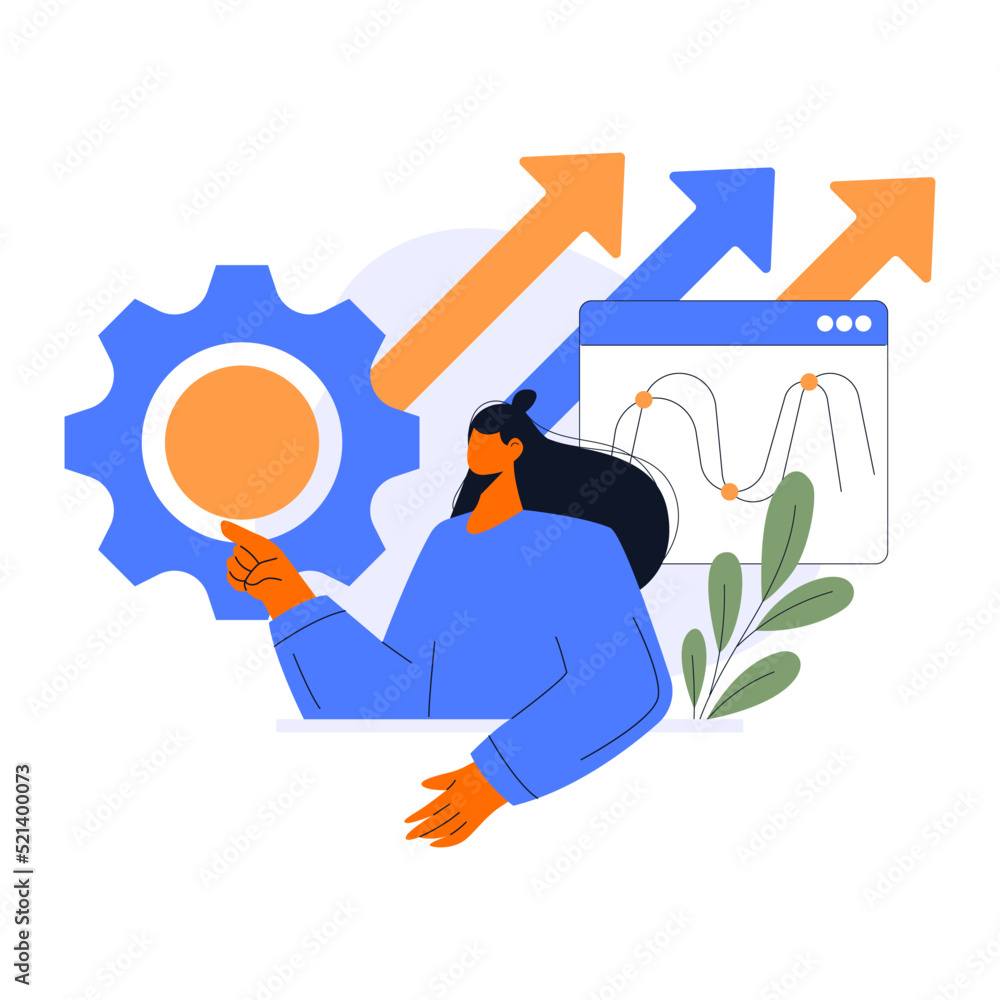 Poster flat vector design statistical and data analysis for business finance investment concept. flat vecto