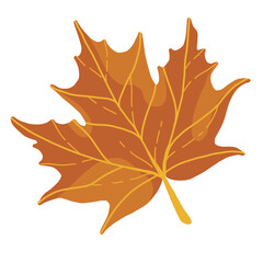 Digital illustration art autumn maple leaf transparent background png tree