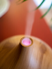 Wooden humidifier on a table
