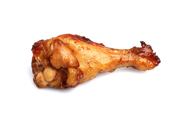 Delicious fried chicken wing isolated on white