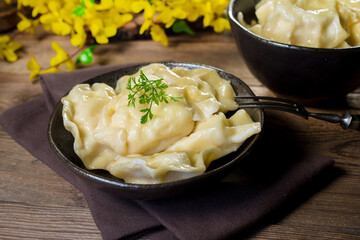 Dumplings, filled with cheese.