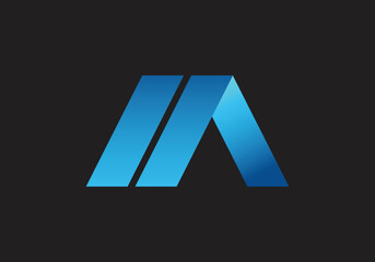 this is a letter M text icon design