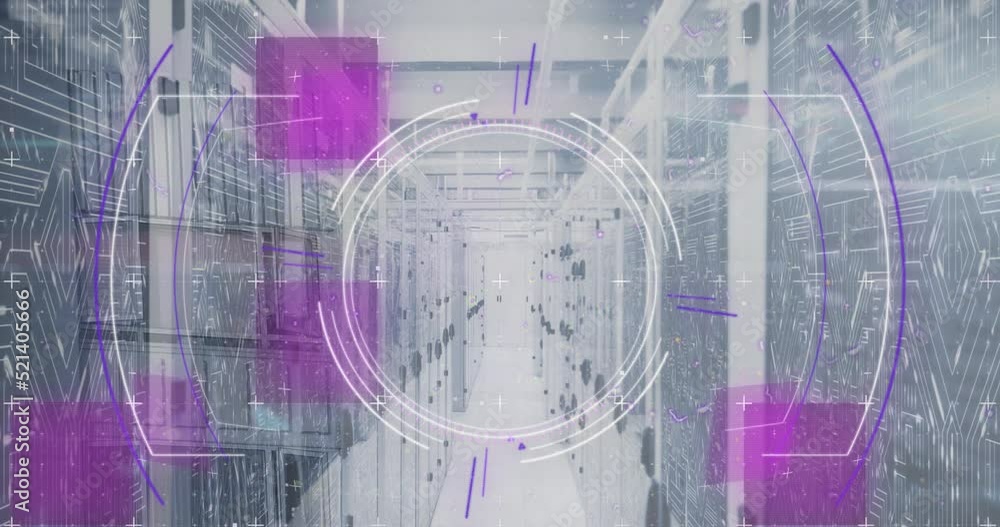 Poster animation of scope and data processing over computer servers