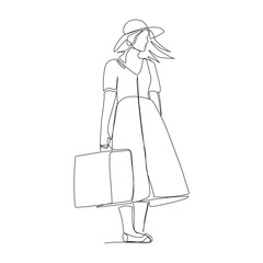 woman with  bags