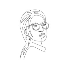 girl with glasses