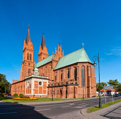 Fototapeta na wymiar Cathedral Basilica of the Assumption of the Blessed Virgin Mary in Włocławek 
