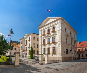 Fototapeta na wymiar Town Hall, former Jesuit college. Bydgoszcz, Kuyavian-Pomeranian Voivodeship, Poland.