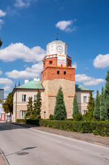 Town hall with the Kraków Gate, Wieluń, Lodz Voivodeship, Poland