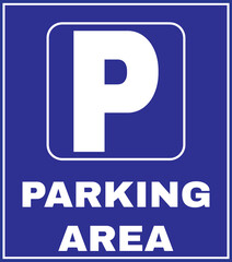 Parking area sign vector