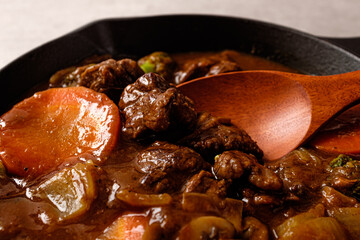 Broth Beef Stew with Beef and Various Vegetables