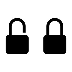 Lock unlock padlock secure security icon vector illustration