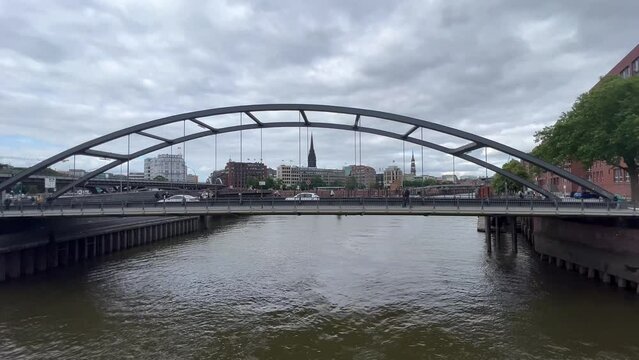 Bridge Over The River In Hamburg
