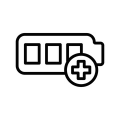 Charged battery olor line icon. Pictogram for web page