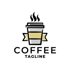 illustration of a hot coffee. good for coffee shop or any business related to coffee.