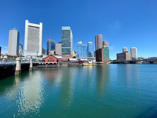 Fototapeta na wymiar the skyline of boston, ma