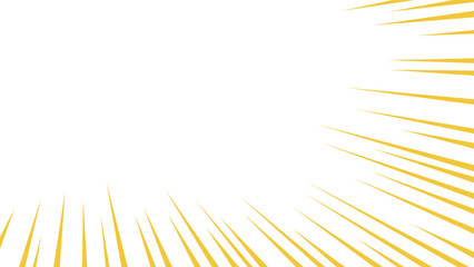 Fototapeta premium 黄色の集中線のベクターイラスト