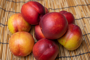 Fototapeta na wymiar Sweet and Delicious Fresh Fruit Dessert Peach