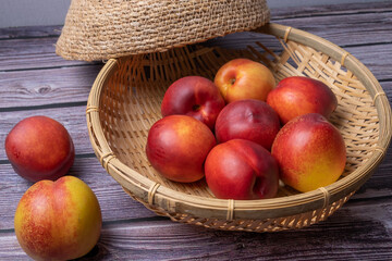 Sweet and Delicious Fresh Fruit Dessert Peach