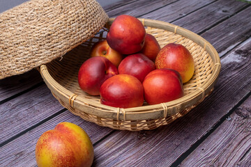 Sweet and Delicious Fresh Fruit Dessert Peach