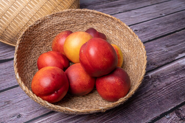 Sweet and Delicious Fresh Fruit Dessert Peach