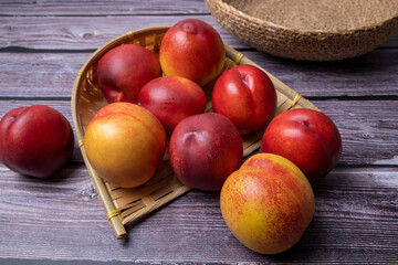 Sweet and Delicious Fresh Fruit Dessert Peach