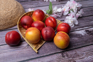 Sweet and Delicious Fresh Fruit Dessert Peach