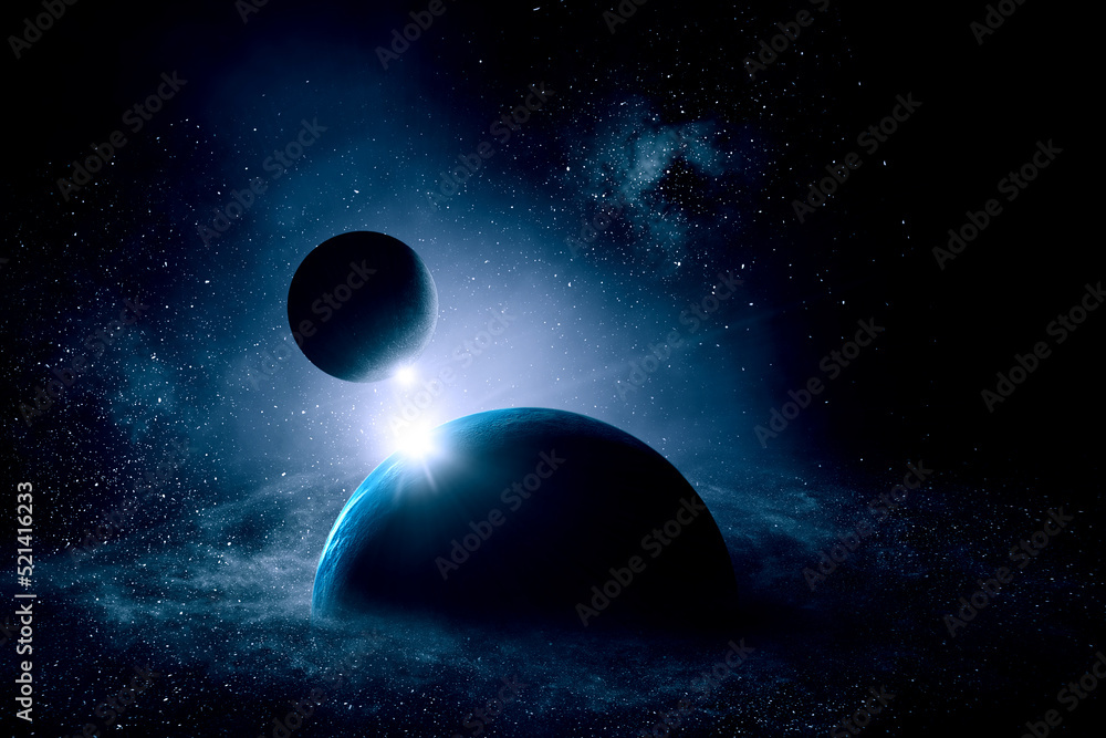 Canvas Prints image of outer space. . mixed media