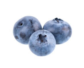 Fresh blueberry isolated on white background. Bilberry or whortleberry. Clipping path.