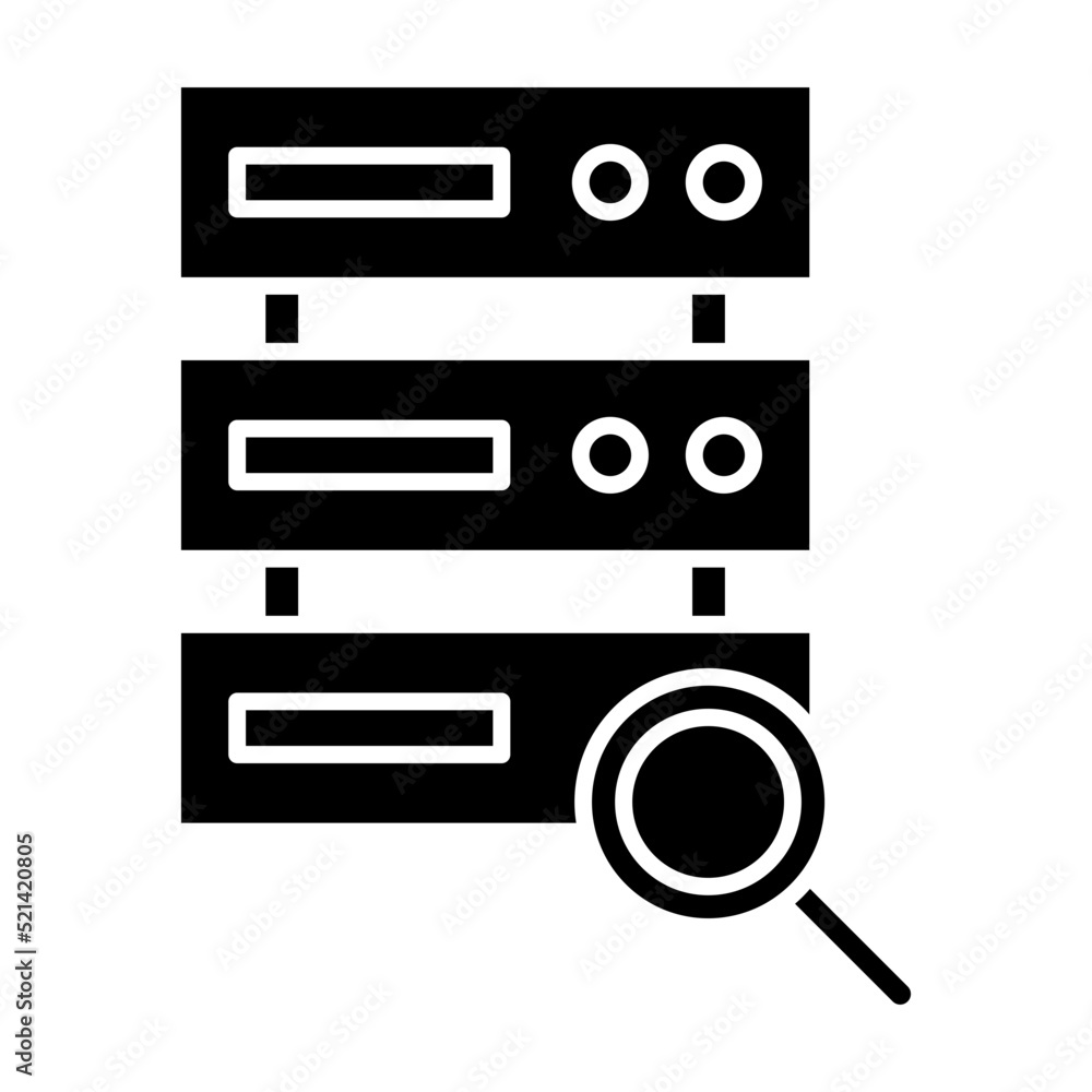 Canvas Prints Search Database Glyph Icon