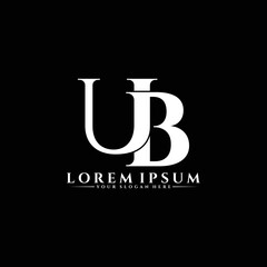 Letter UB luxury logo design vector