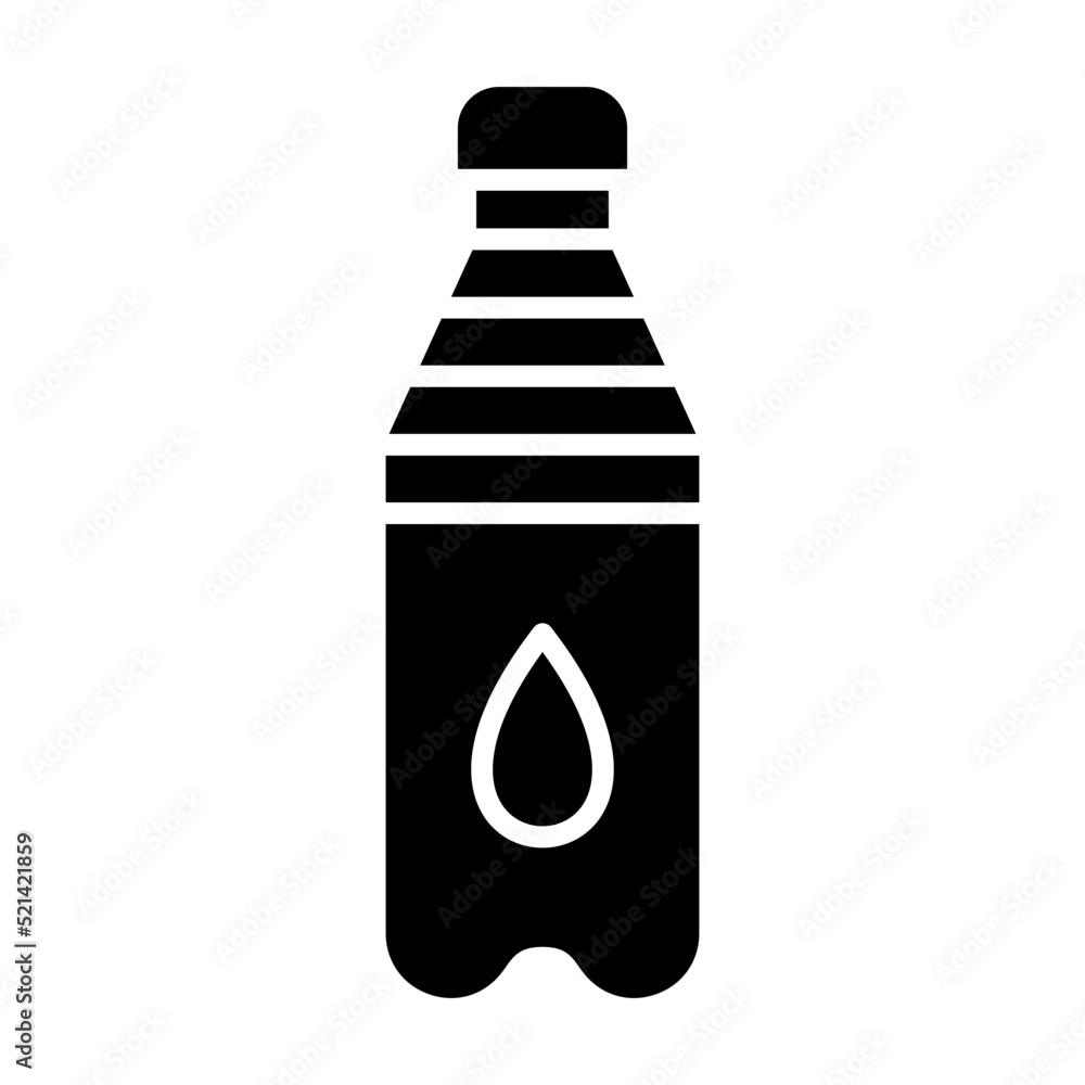 Poster Water Bottle Glyph Icon