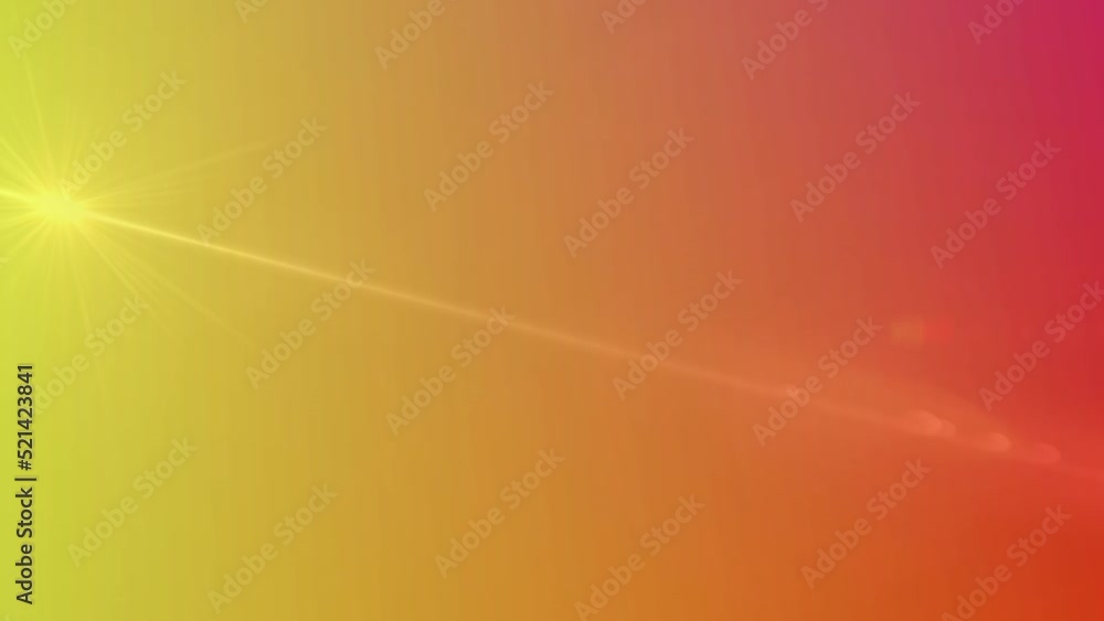 Poster animation of yellow to red gradient background with light and copy space