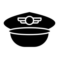 Pilot Hat Line Icon © SAMDesigning