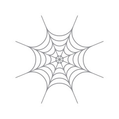 Spider web vector drawing on a white background.