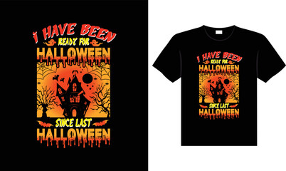 Halloween horror vintage t-shirt design, scary print template vector graphics, high-quality typography illustration shirt design
