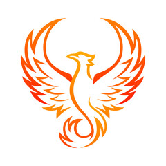 Phoenix Vector logo template, abstract phoenix bird logo
