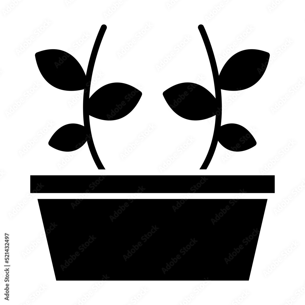 Sticker Botanical Glyph Icon