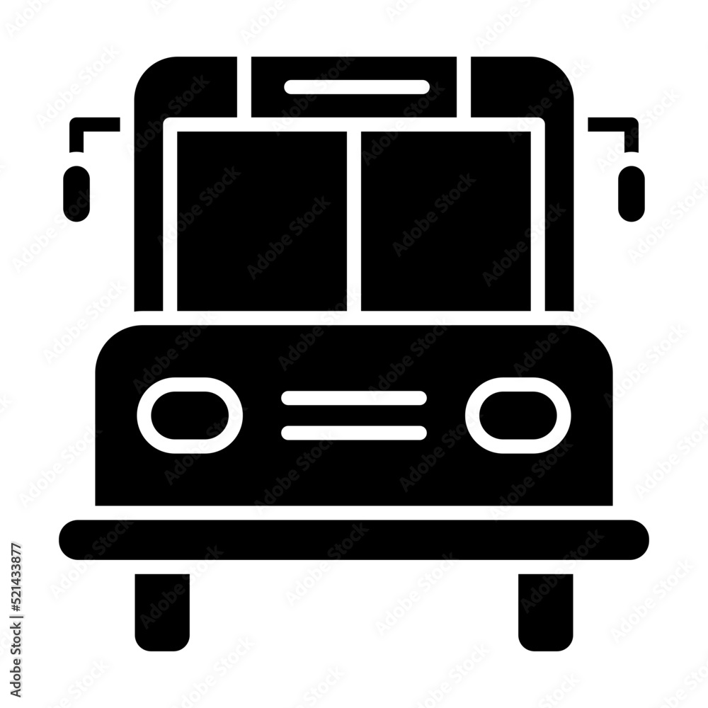 Canvas Prints School Bus Glyph Icon