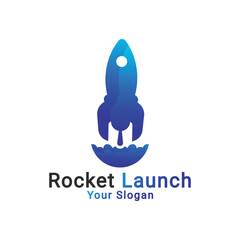 Startup rocket logo, launching logo, Rocket Launch Logo, Rocket logo template