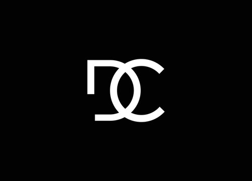 DC letter logo design alphabet, creative design.