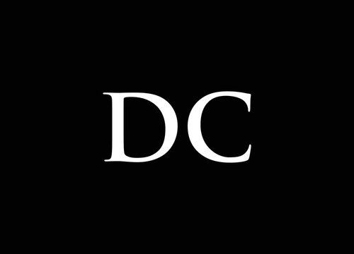 DC letter logo design alphabet, creative design.